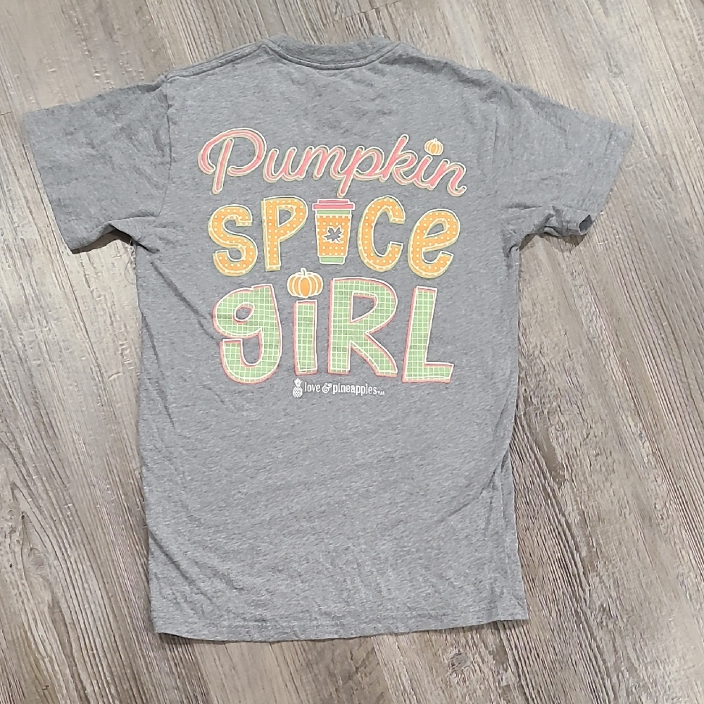Love & Pineapples Pumpkin Spice Girl Graphic Tee - Gray